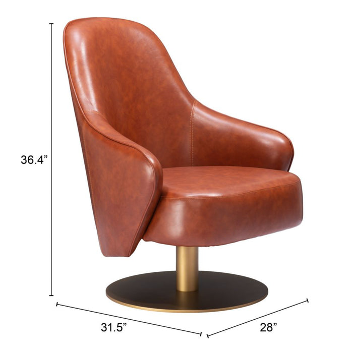 Zuo Withby Accent Chair Brown - Bed & Sofa Hub