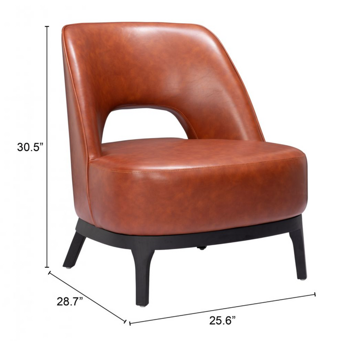 Zuo Mistley Accent Chair Brown - Bed & Sofa Hub