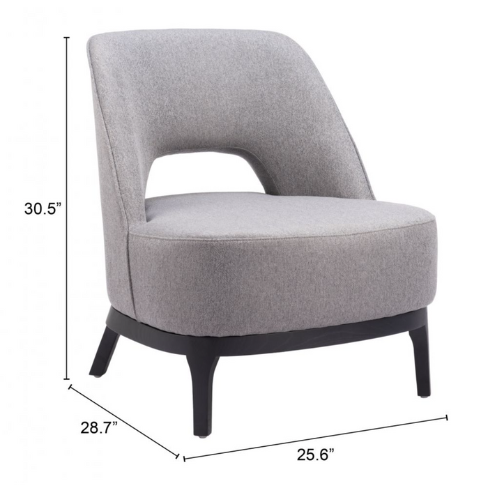Zuo Mistley Accent Chair Gray - Bed & Sofa Hub