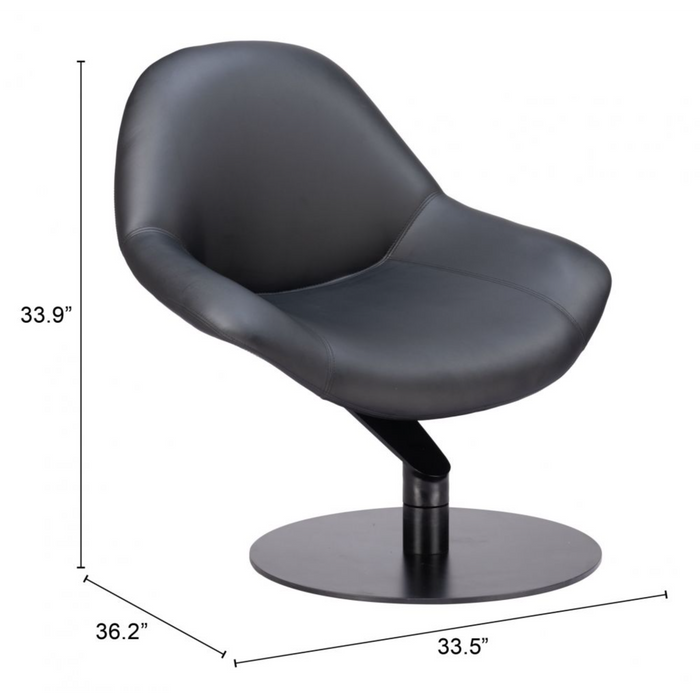 Zuo Poole Accent Chair Black - Bed & Sofa Hub