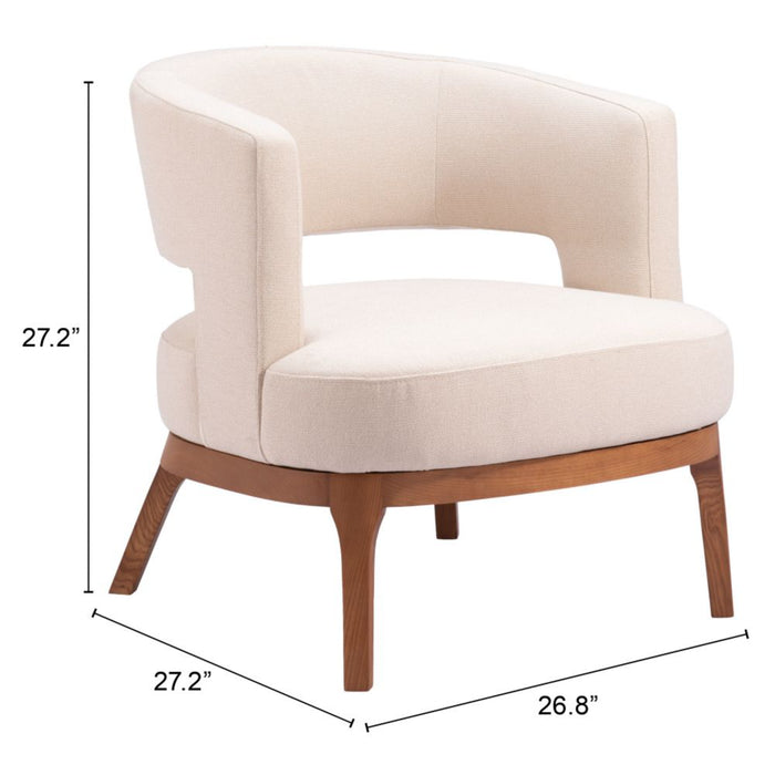 Zuo Penryn Accent Chair Beige - Bed & Sofa Hub