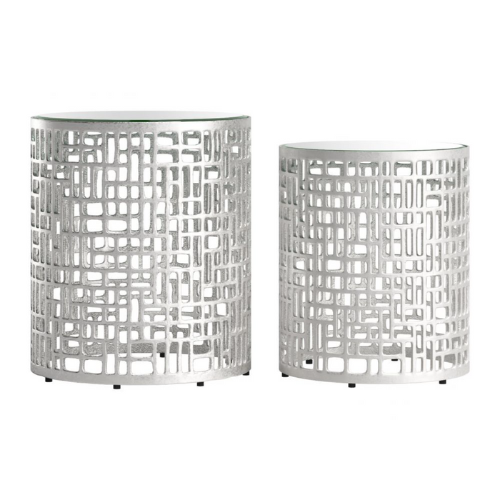 Zuo Reden Side Table Set Silver - Bed & Sofa Hub