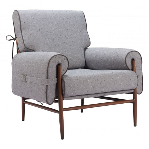 Zuo Klem Accent Chair Gray - Bed & Sofa Hub