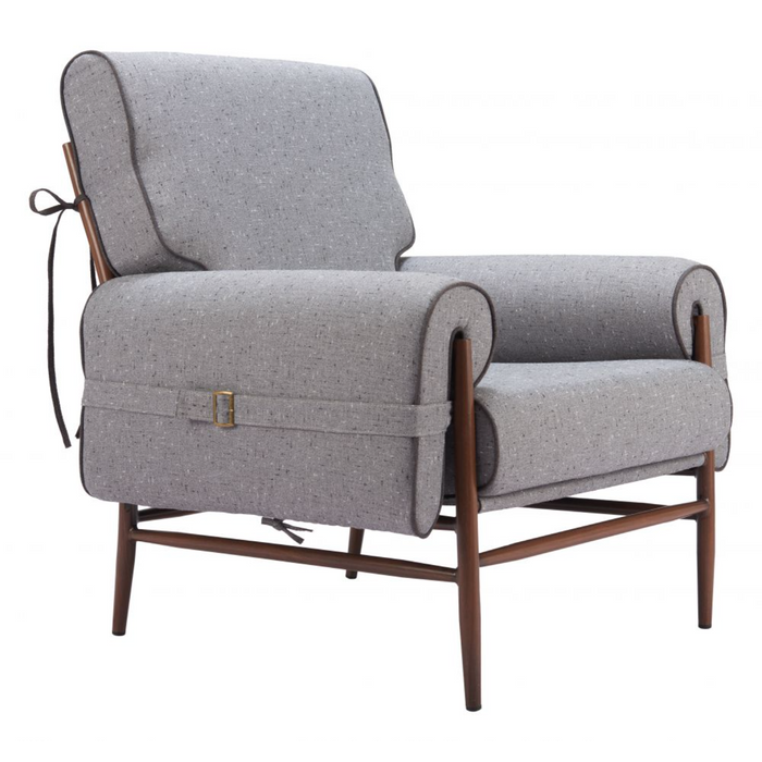 Zuo Klem Accent Chair Gray - Bed & Sofa Hub