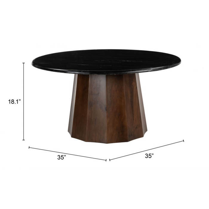 Zuo Aipe Coffee Table Black & Brown - Bed & Sofa Hub