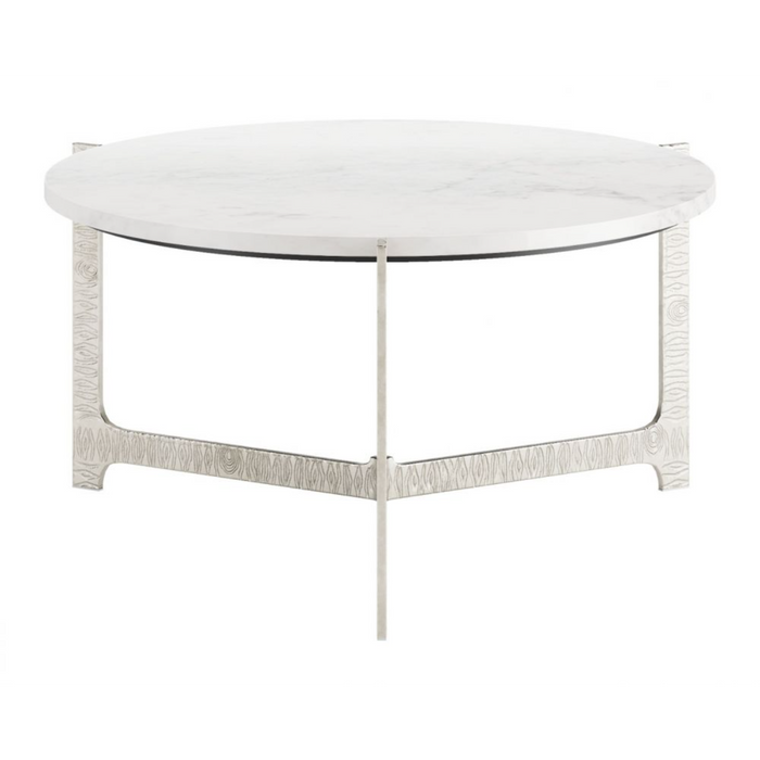 Zuo Barmas Coffee Table White & Silver - Bed & Sofa Hub