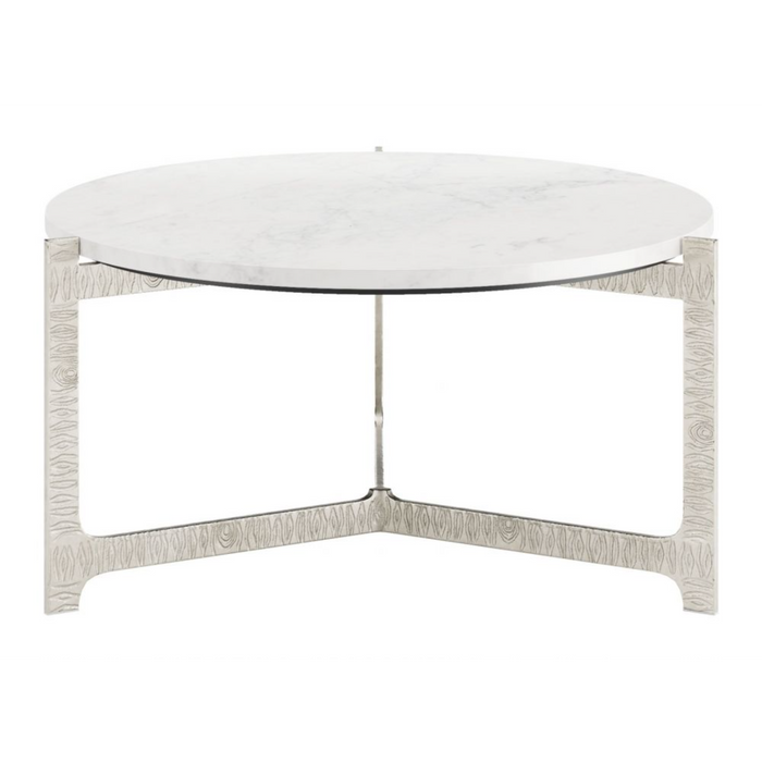 Zuo Barmas Coffee Table White & Silver - Bed & Sofa Hub