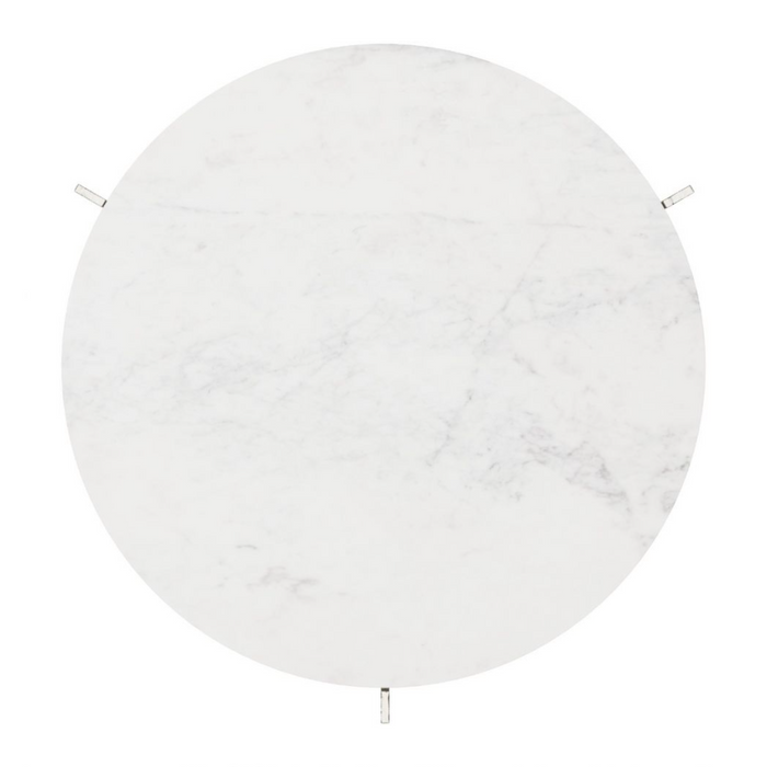 Zuo Barmas Coffee Table White & Silver - Bed & Sofa Hub