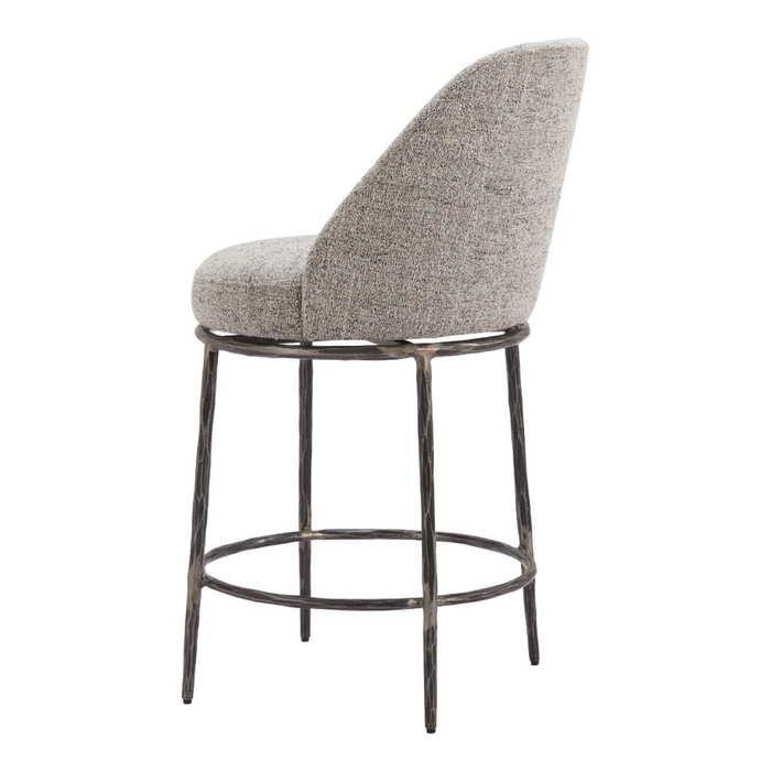 Zuo Nordhavn Swivel Counter Stool Gray - Bed & Sofa Hub