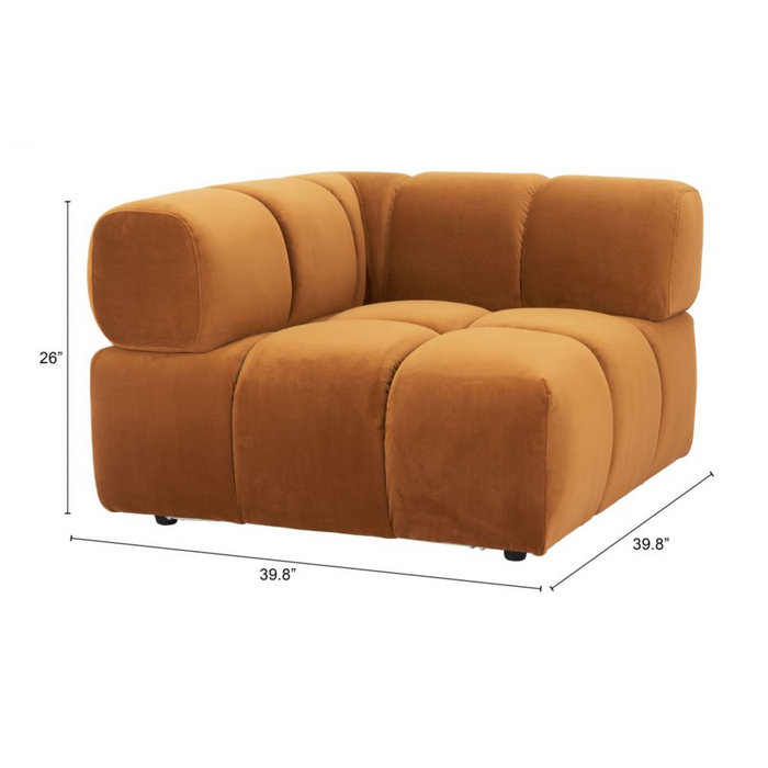 Zuo Rist Corner Chair Brown - Bed & Sofa Hub