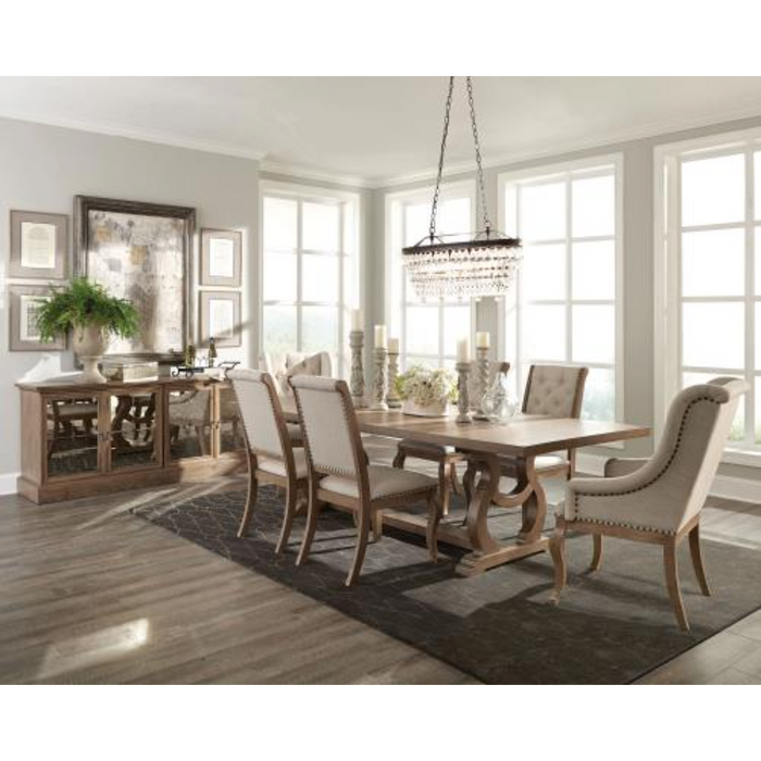 Coaster Brockway 7-piece Extension Leaf Dining Room Set Barley Brown - Bed & Sofa Hub