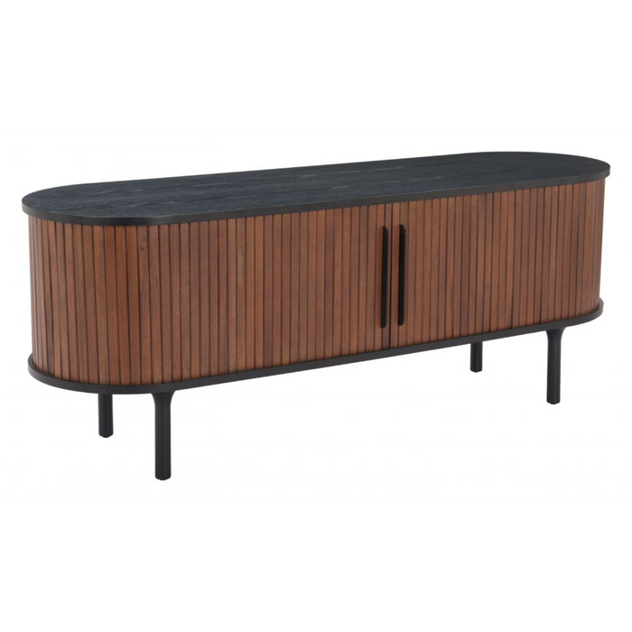 Zuo Koriana Entertainment Stand Black & Walnut - Bed & Sofa Hub
