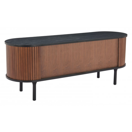Zuo Koriana Entertainment Stand Black & Walnut - Bed & Sofa Hub