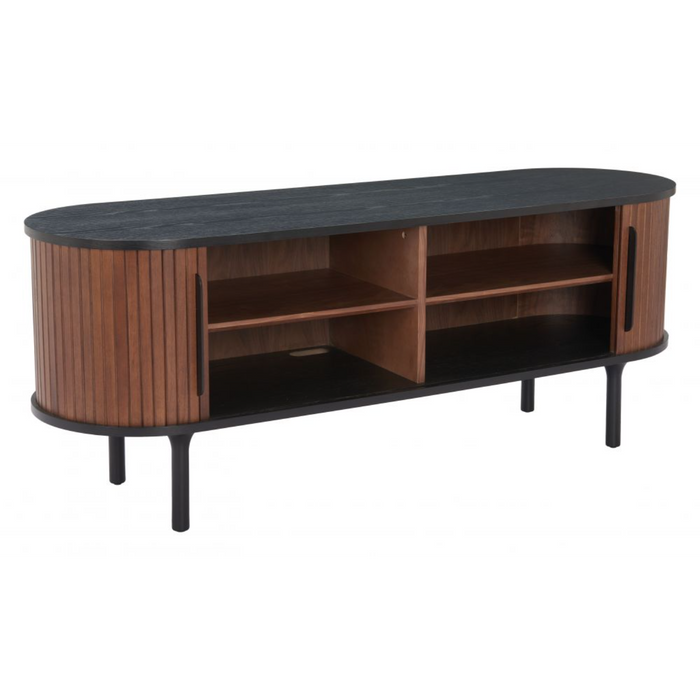 Zuo Koriana Entertainment Stand Black & Walnut - Bed & Sofa Hub