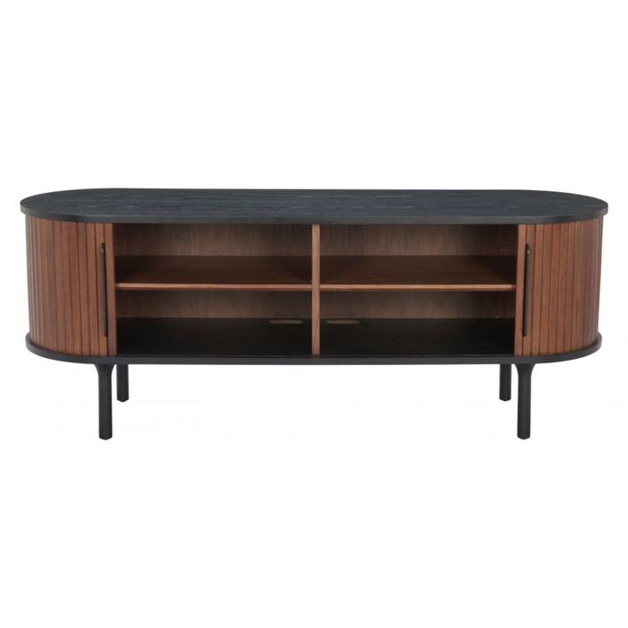 Zuo Koriana Entertainment Stand Black & Walnut - Bed & Sofa Hub