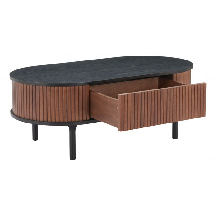 Zuo Koriana Coffee Table Black & Walnut - Bed & Sofa Hub