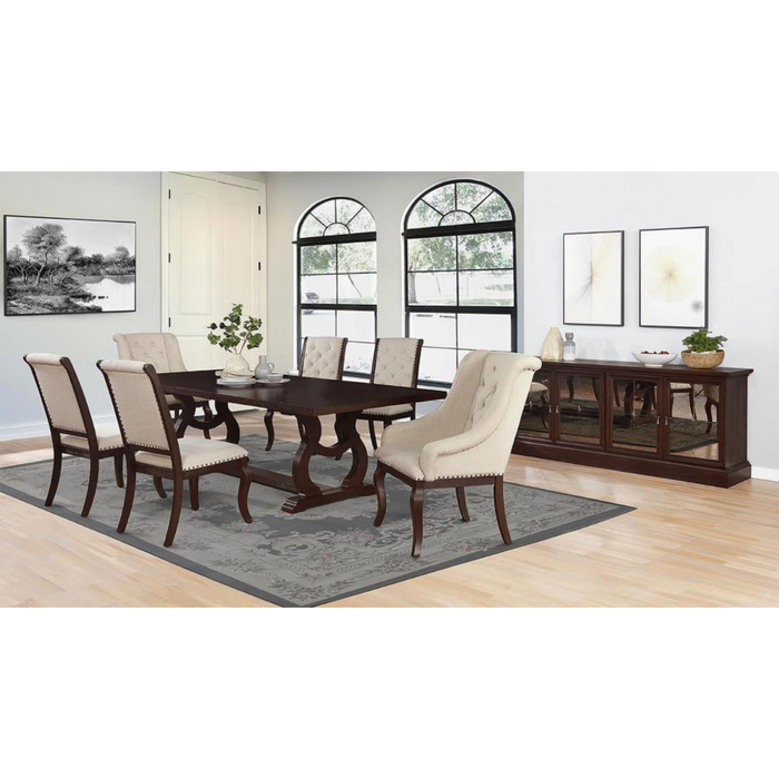 Coaster Brockway 7-piece Extension Leaf Dining Room Set Antique Java - Bed & Sofa Hub