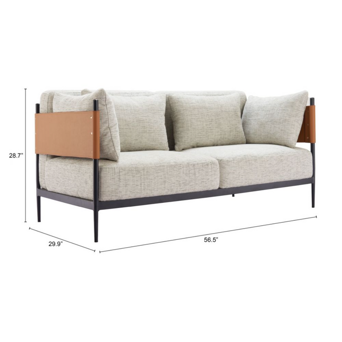 Zuo Stirbe Loveseat Gray - Bed & Sofa Hub