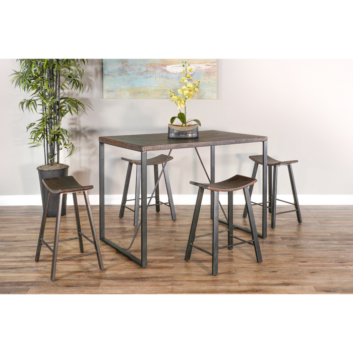 Sunny Designs Newport Counter Height Dining Table Tobacco Leaf - Bed & Sofa Hub