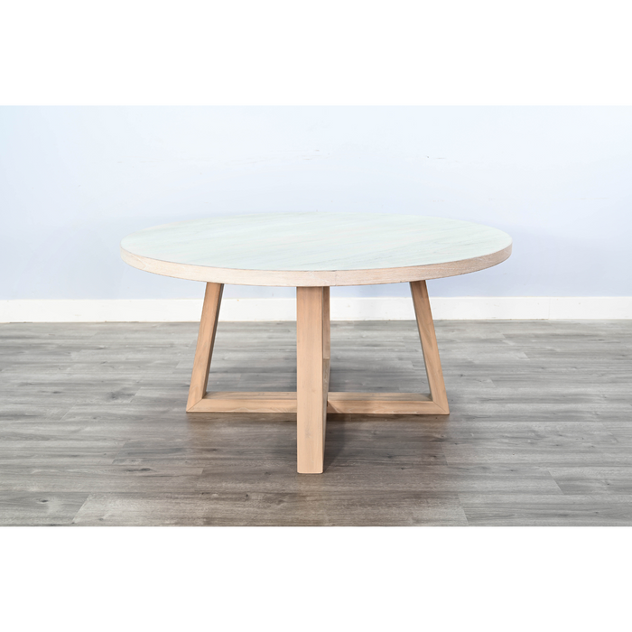 Sunny Designs Rowan Round Dining Table Light Gray/Wheat - Bed & Sofa Hub