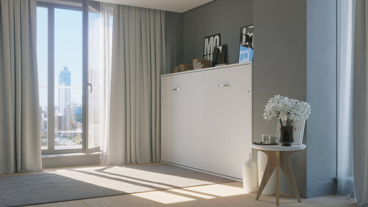 Maxima House Horizontal Murphy Bed INVENTO, European Full Size with mattress IN-05W - Bed & Sofa Hub