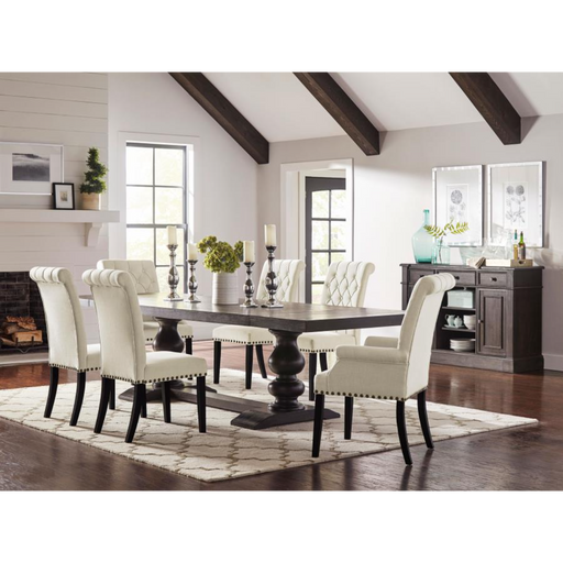 Coaster Phelps 7-piece Rectangular Dining Table Room Set Distressed Noir - Bed & Sofa Hub