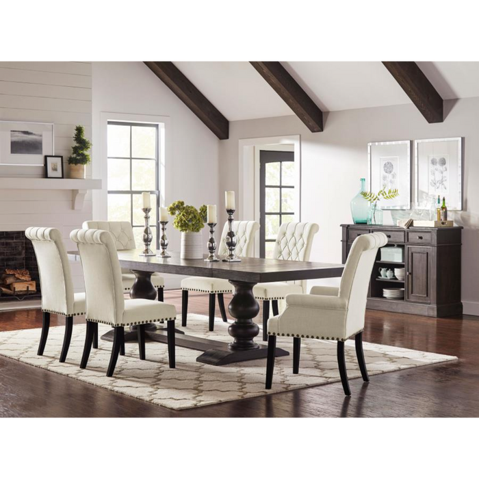 Coaster Phelps 7-piece Rectangular Dining Table Room Set Distressed Noir - Bed & Sofa Hub