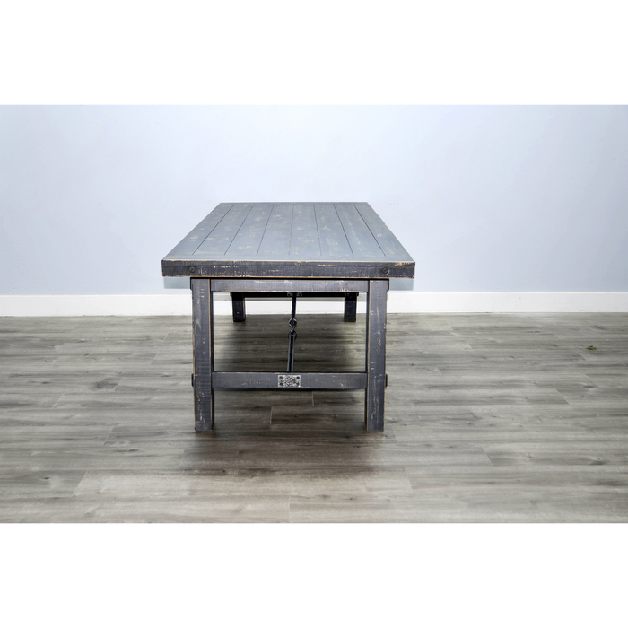 Sunny Designs Marina Wood Dining Table with Turnbuckle Black Sand - Bed & Sofa Hub