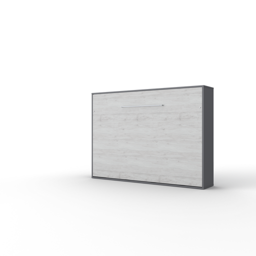 Maxima House Horizontal European FULL XL Murphy bed with mattress and LED included Invento IN-04WLED - Bed & Sofa Hub