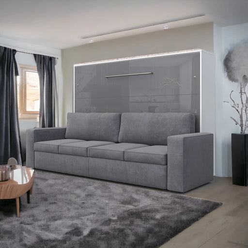 Maxima House Horizontal Murphy Bed Invento with Sofa, European Full Xl - Bed & Sofa Hub