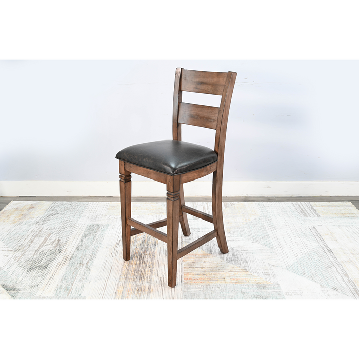 Sunny Designs Bar Ladderback Barstool, Cushion Seat Buckskin - Bed & Sofa Hub