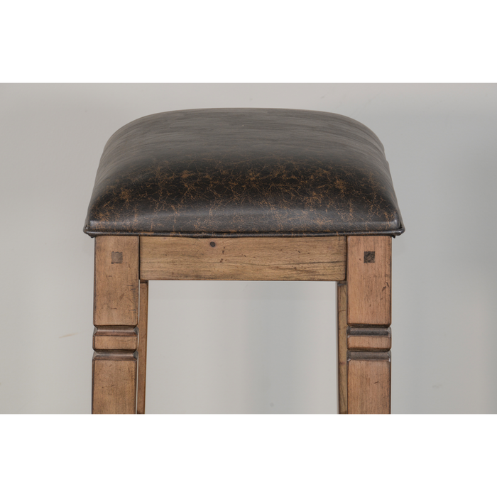 Sunny Designs Bar Backless Stool, Cushion Seat Buckskin - Bed & Sofa Hub