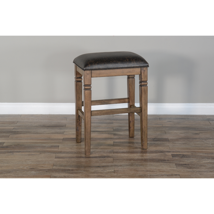 Sunny Designs Bar Backless Stool, Cushion Seat Buckskin - Bed & Sofa Hub