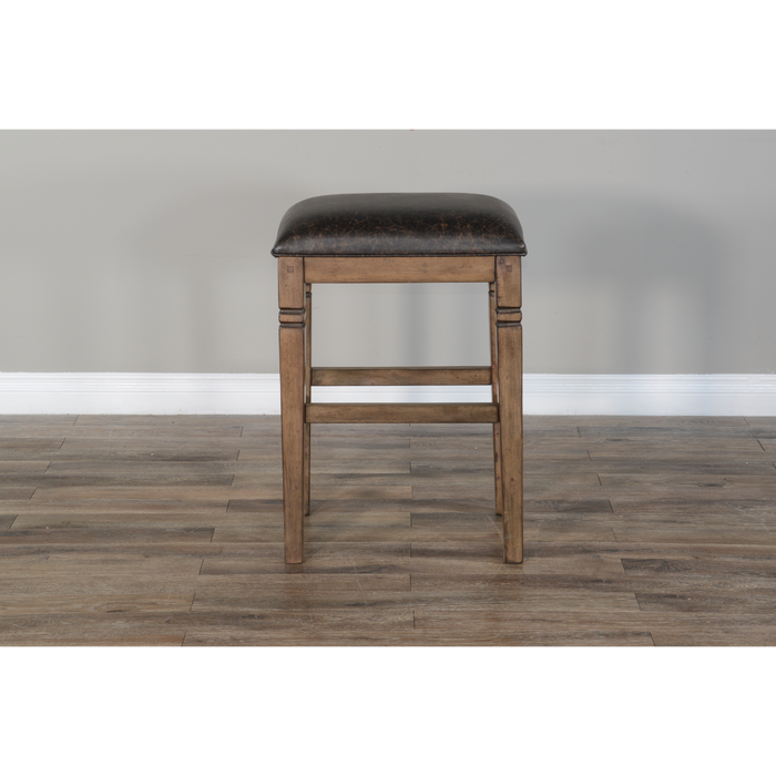 Sunny Designs Bar Backless Stool, Cushion Seat Buckskin - Bed & Sofa Hub