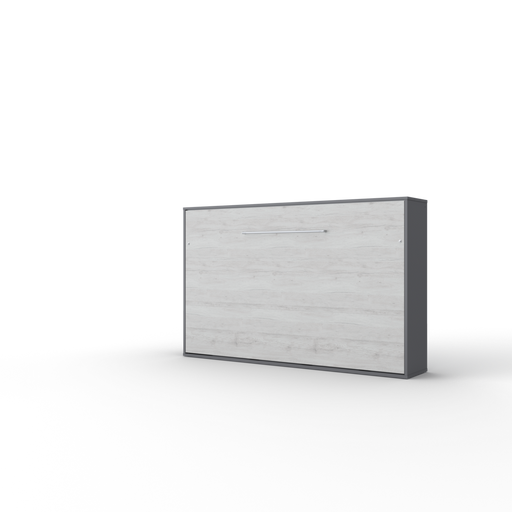 Maxima House Invento Horizontal Full Size Murphy Bed with LED and Included Mattress - Bed & Sofa Hub