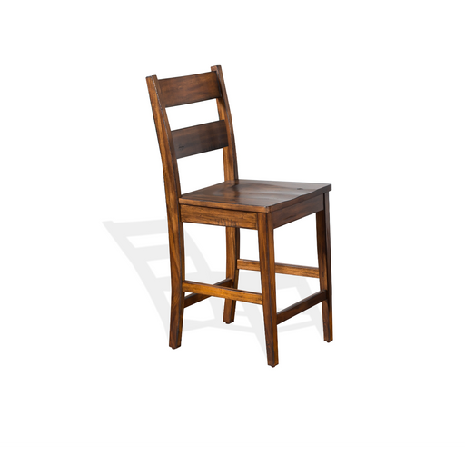 Sunny Designs Wood Ladderback Barstool Vintage Mocha - Bed & Sofa Hub