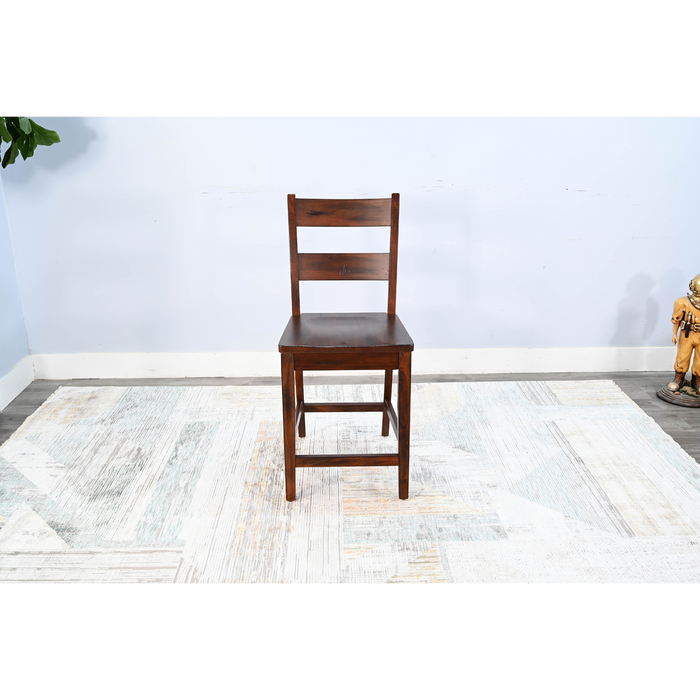 Sunny Designs Bar Ladderback Barstool, Wood Seat Vintage Mocha - Bed & Sofa Hub