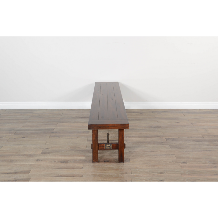 Sunny Designs Dining Bench with Turnbuckle Accents Vintage Mocha - Bed & Sofa Hub