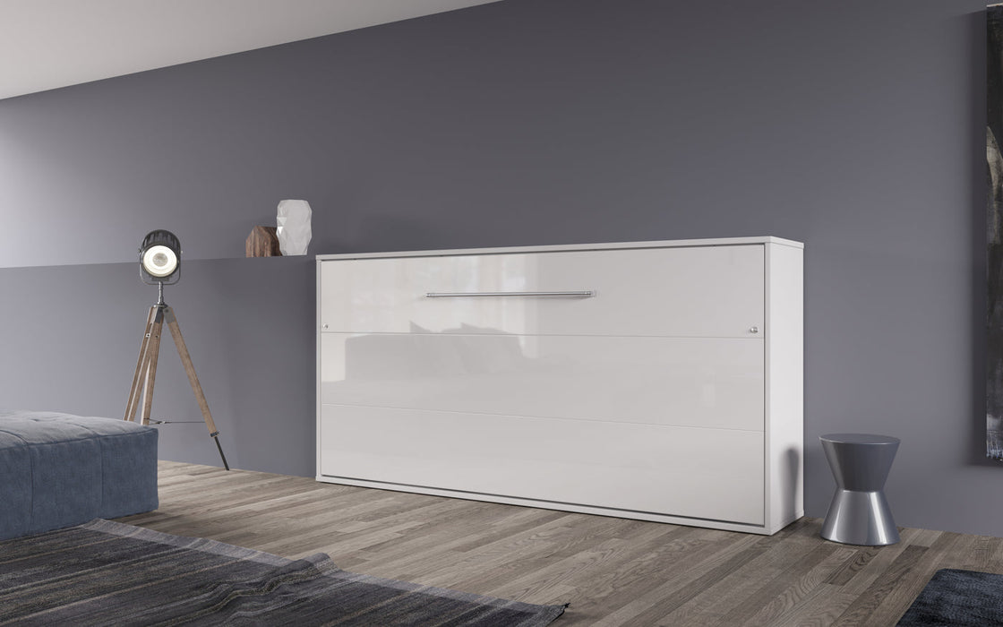 Maxima House European Horizontal TWIN size Murphy Bed INVENTO with mattress and LED IN-06WLED - Bed & Sofa Hub