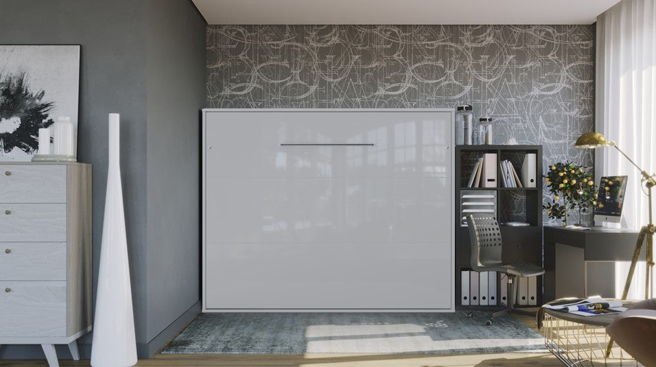 Maxima House Horizontal European QUEEN size Murphy bed INVENTO with LED, mattress included IN-15WLED - Bed & Sofa Hub