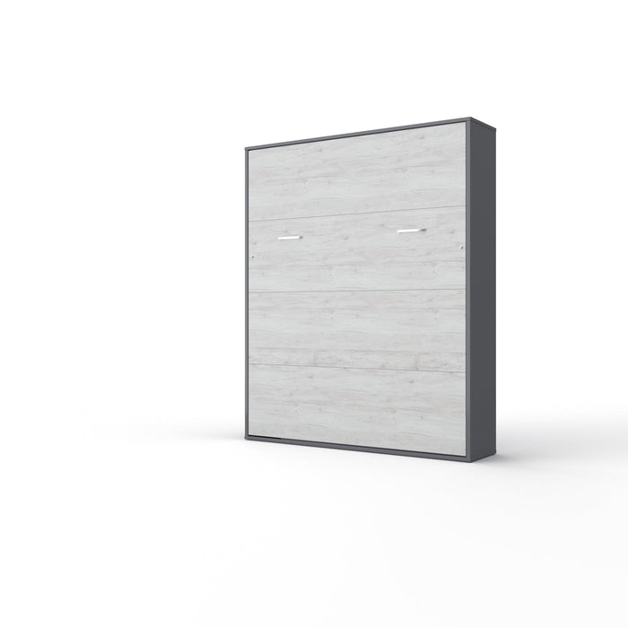 Maxima House Murphy Bed Vertical Invento, European Queen Size with mattress and 2 cabinets IN160V-07W - Bed & Sofa Hub