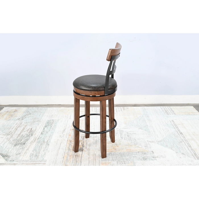 Sunny Designs Bar Swivel Barstool, Cushion Seat Buckskin - Bed & Sofa Hub