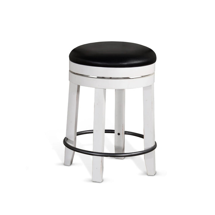 Sunny Designs Counter Swivel Stool, Cushion Seat European Cottage - Bed & Sofa Hub