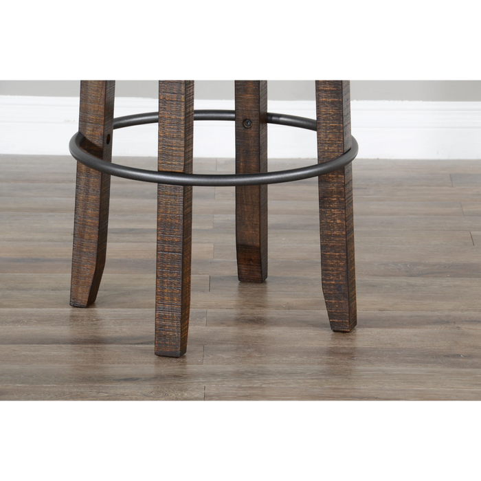 Sunny Designs Bar Swivel Stool, Cushion Seat Tobacco Leaf - Bed & Sofa Hub