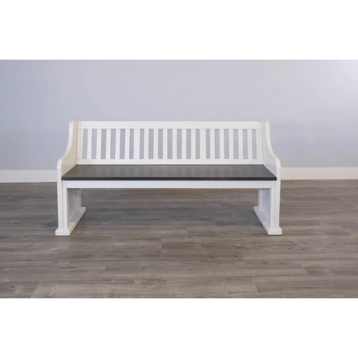 Sunny Designs Carriage House Bench with Back European Cottage - Bed & Sofa Hub