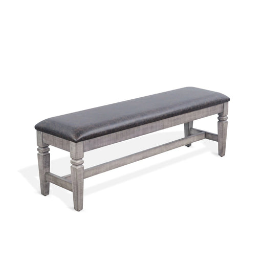 Sunny Designs Cushioned Bench Tobacco Leaf and Alpine Grey - Bed & Sofa Hub