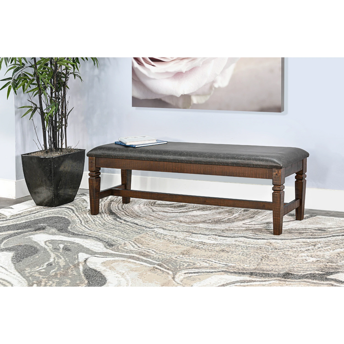 Sunny Designs Homestead Bench, Cushion Seat Tobacco Leaf - Bed & Sofa Hub