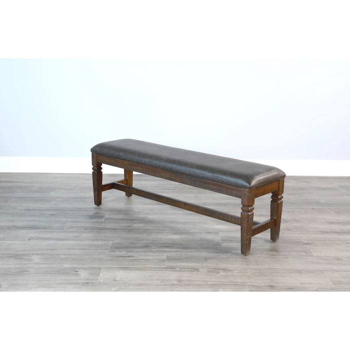 Sunny Designs Homestead Bench, Cushion Seat Tobacco Leaf - Bed & Sofa Hub