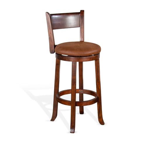 Sunny Designs Swivel Barstool with Cushion Seat Dark Chocolate - Bed & Sofa Hub