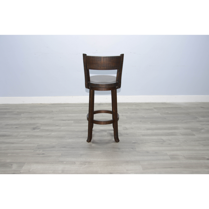 Sunny Designs Bar Swivel Barstool, Cushion Seat Tobacco Leaf - Bed & Sofa Hub